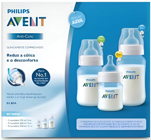 Kit 3 Unidades Mamadeiras Pétala 3.0 Cor Rosa ‎Philips Avent
