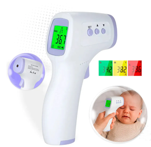Termômetro Digital Laser Infravermelho Medição Temperatura Corporal Alarme De Febre Adulto Criança Distancia Profissional Testa Clinico Roxo Nixzen